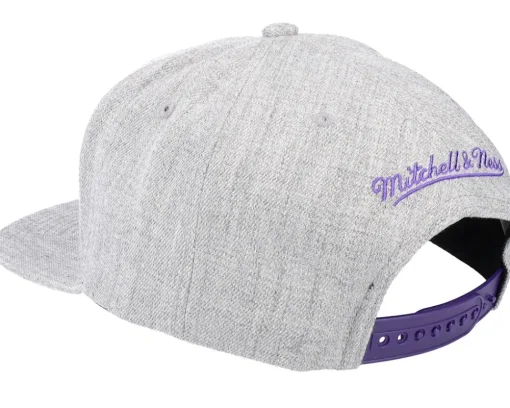Los Angeles Lakers Team Heather 2.0 Grey Heather Snapback - Mitchell & Ness