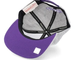 Los Angeles Lakers Team Heather 2.0 Grey Heather Snapback - Mitchell & Ness