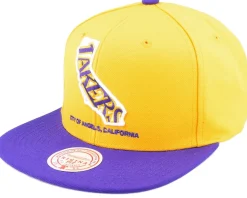 Los Angeles Lakers Team Insider Yellow/Purple Snapback - Mitchell & Ness