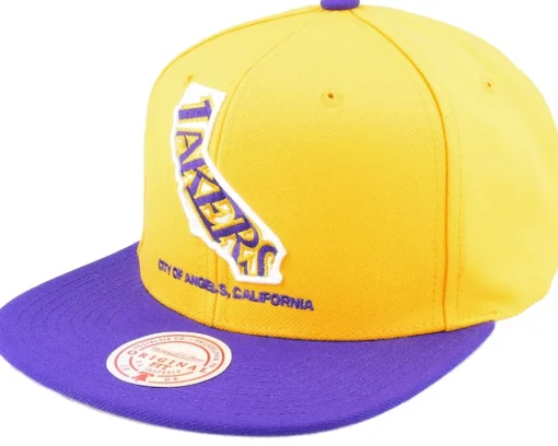 Los Angeles Lakers Team Insider Yellow/Purple Snapback - Mitchell & Ness
