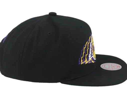 Los Angeles Lakers Team Vibes Black Snapback - Mitchell & Ness