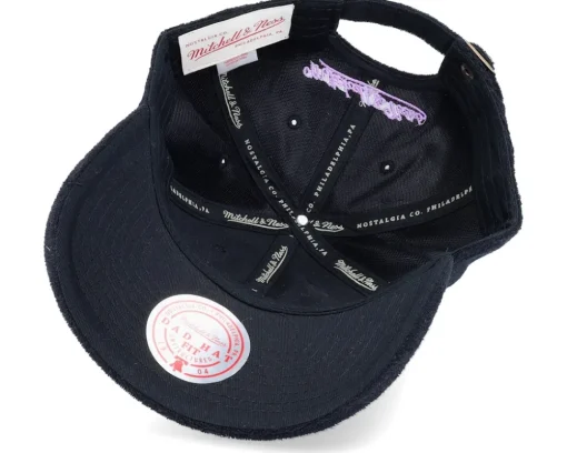 Los Angeles Lakers Terry Cloth Black Dad Cap - Mitchell & Ness