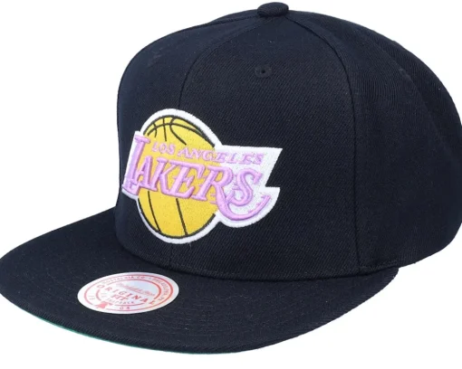 Los Angeles Lakers Top Spot Black Snapback - Mitchell & Ness