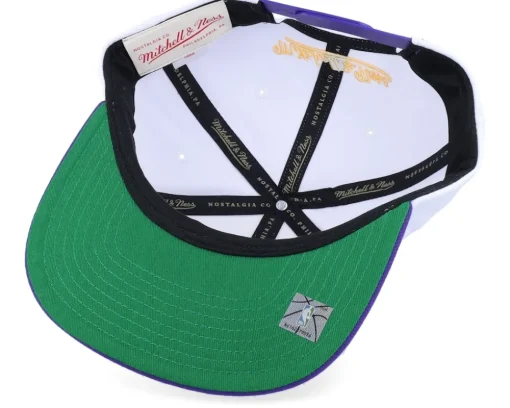 Los Angeles Lakers Waverunner White/Purple Snapback - Mitchell & Ness