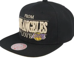 Los Angeles Lakers With Love Black Snapback - Mitchell & Ness