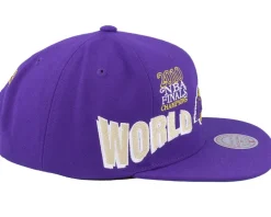 Los Angeles Lakers World Champs Purple Snapback - Mitchell & Ness
