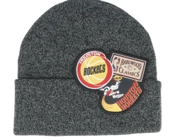 Los Angeles Lakers XL Logo Patch Knit Heather Black Cuff - Mitchell & Ness