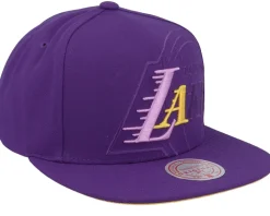Los Angeles Lakers Xl Logo Pop Purple Snapback - Mitchell & Ness