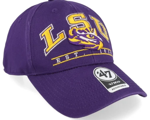 Louisiana State Tigers Fletcher 47 Mvp Cap Purple Adjustable - 47 Brand
