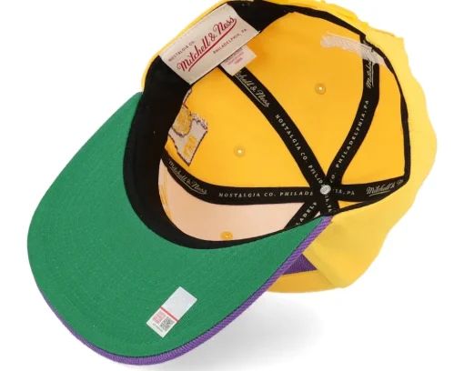 Louisiana State Tigers Half & Half Yellow/Purple Snapback - Mitchell & Ness