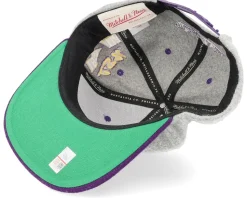 Louisiana State Tigers Melton Patch Grey/Purple Snapback - Mitchell & Ness