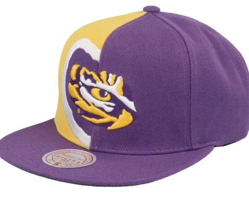 Louisiana State Tigers Retroline Purple/Yellow Snapback - Mitchell & Ness