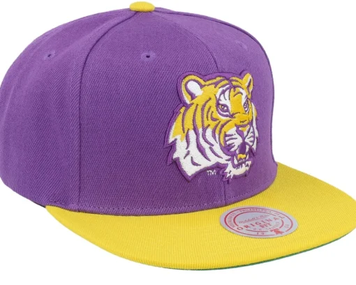 Louisiana State Tigers Team 2 Tone 2.0 Purple/Yellow Snapback - Mitchell & Ness