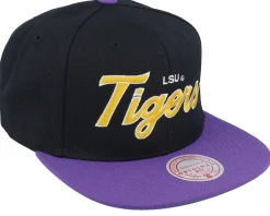 Louisiana State Tigers Team Script 2.0 Black Snapback - Mitchell & Ness