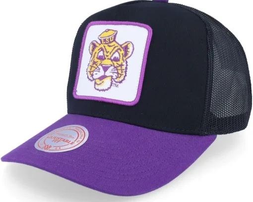 Louisiana State Tigers Truck It Black/Purple Trucker - Mitchell & Ness