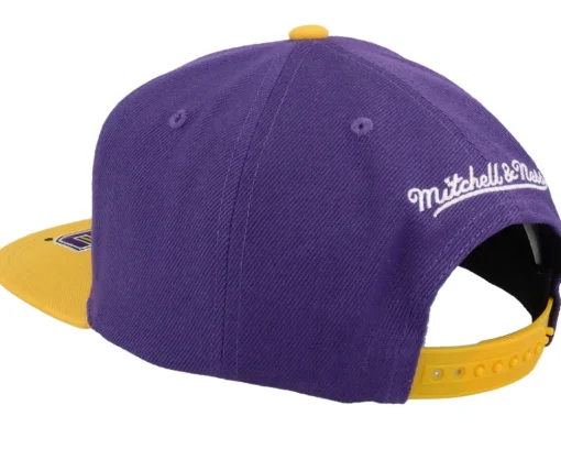 Louisiana State Univeristy Tigers Logo Bill Purple/Yellow Snapback - Mitchell & Ness