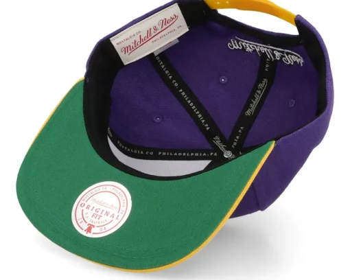 Louisiana State Univeristy Tigers Logo Bill Purple/Yellow Snapback - Mitchell & Ness