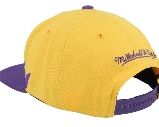 Louisiana State University Sharktooth Yellow/Purple Snapback - Mitchell & Ness