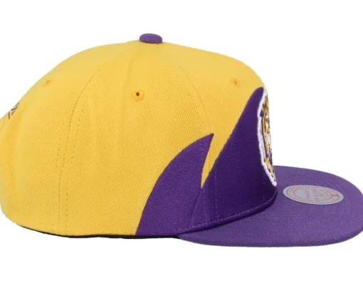 Louisiana State University Sharktooth Yellow/Purple Snapback - Mitchell & Ness
