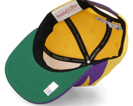 Louisiana State University Sharktooth Yellow/Purple Snapback - Mitchell & Ness
