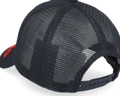 Love-hard Twill Front Mesh Black A-Frame Trucker - Ed Hardy