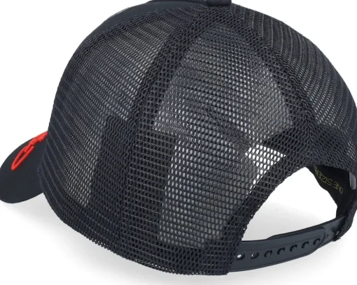 Love-hard Twill Front Mesh Black A-Frame Trucker - Ed Hardy