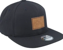 Lovers Engraved Patch Black Snapback - Moomin