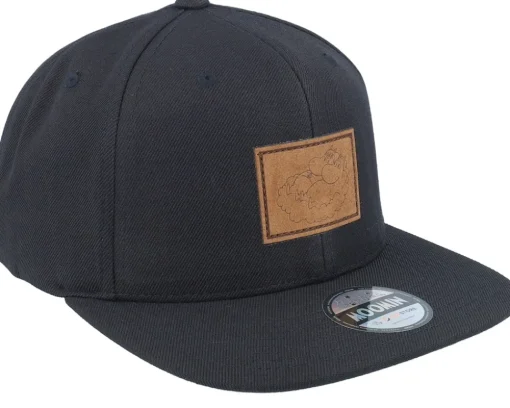 Lovers Engraved Patch Black Snapback - Moomin