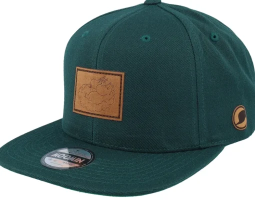 Lovers Engraved Patch Green Snapback - Moomin