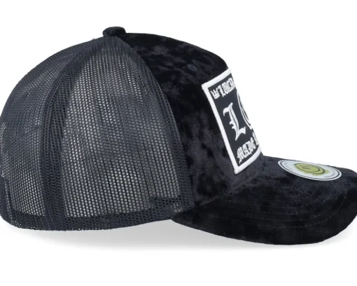 L&s Sweden Patch Black Velvet Trucker - Lucid Smile