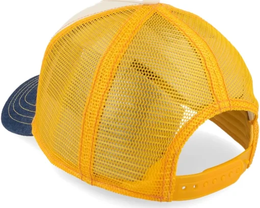 Lucky Miners Off White/Denim Blue/Yellow A-Frame Trucker - Stetson