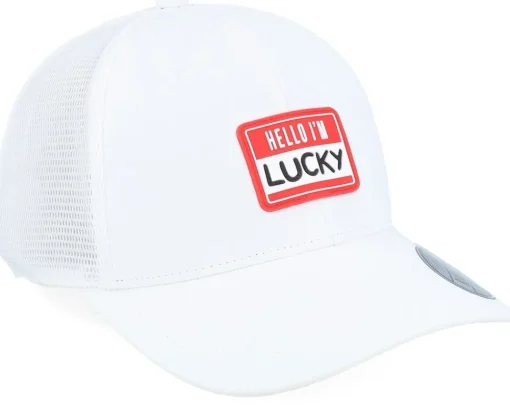 Lucky Tag White/White Mesh W Patch Trucker - Black Clover