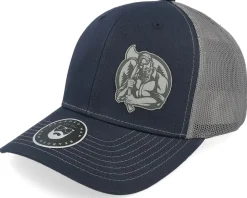 Lumber Jack Logo 112 Split Navy/Charcoal Trucker - Bearded Man