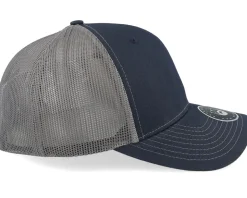 Lumber Jack Logo 112 Split Navy/Charcoal Trucker - Bearded Man
