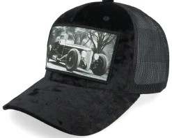 Luxury Hot Rod Velvet Black A-frame Trucker - Calza Pennello