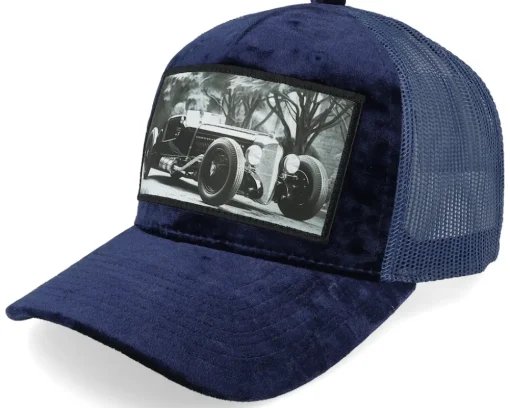 Luxury Hot Rod Velvet Black A-frame Trucker - Calza Pennello