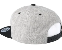 Machine Side Logo Heather Grey/Black Snapback - Tattoo Collective