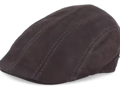Maddy Nappa Wax Brown Flat Cap - MJM Hats