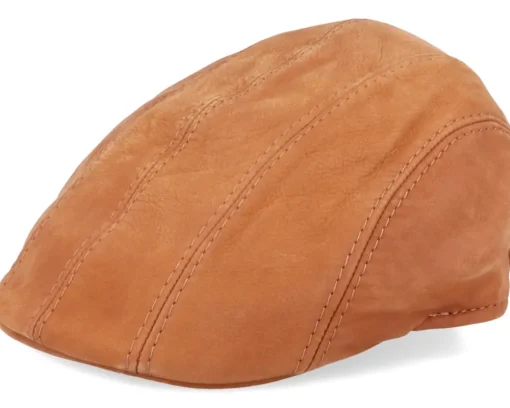 Maddy Nappa Wax Brown Flat Cap - MJM Hats