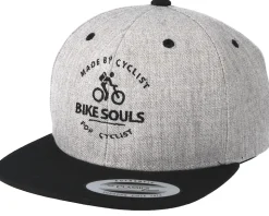Made By Cyclists Heather Grey/Black Snapback - Bike Souls