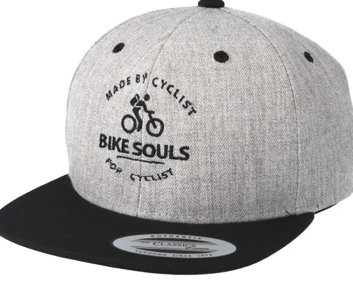 Made By Cyclists Heather Grey/Black Snapback - Bike Souls
