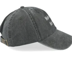 Make Love Not War Washed Black Dad Cap - Iconic