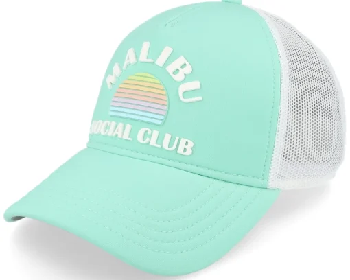 Malibu Riptide Valin White/Seafoam Trucker - American Needle