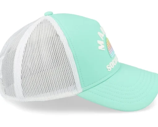 Malibu Riptide Valin White/Seafoam Trucker - American Needle