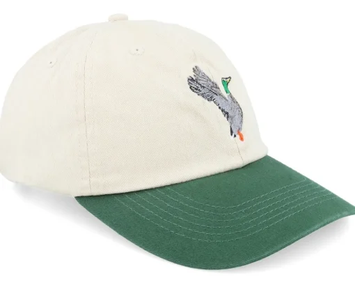 Mallard Duck Washed Stone/Dark Green Dad Cap - Wild Spirit