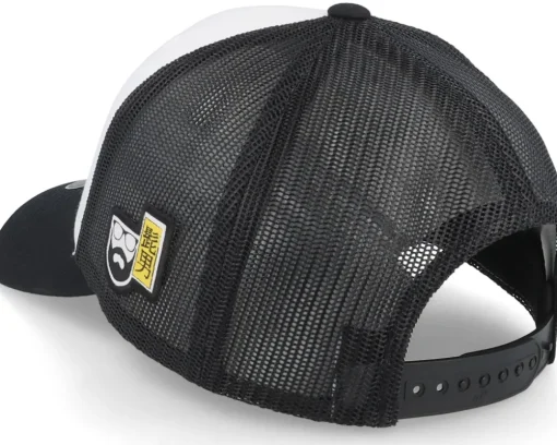 Manga Man Retro Black/White/Black Trucker - Bearded Man