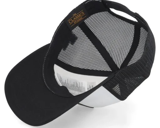 Manga Man Retro Black/White/Black Trucker - Bearded Man