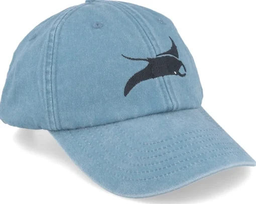 Manta Ray Washed Denim Light Blue Dad Cap - Wild Spirit