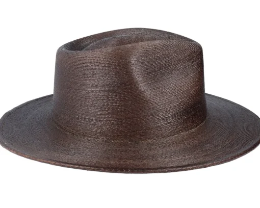 Marcos Fedora Deep Brown Straw Hat - Brixton