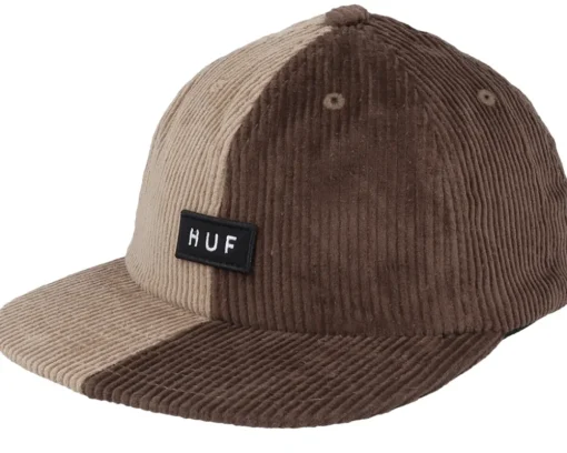 Marina Cord 6 Panel Hat Brown Strapback - HUF